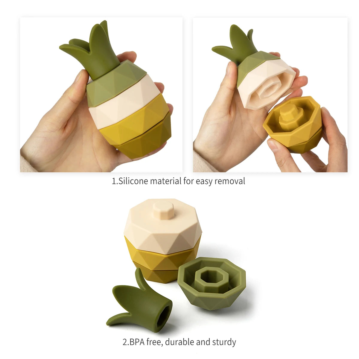 Pastel Fruit Silicone Stacking & Teething Set