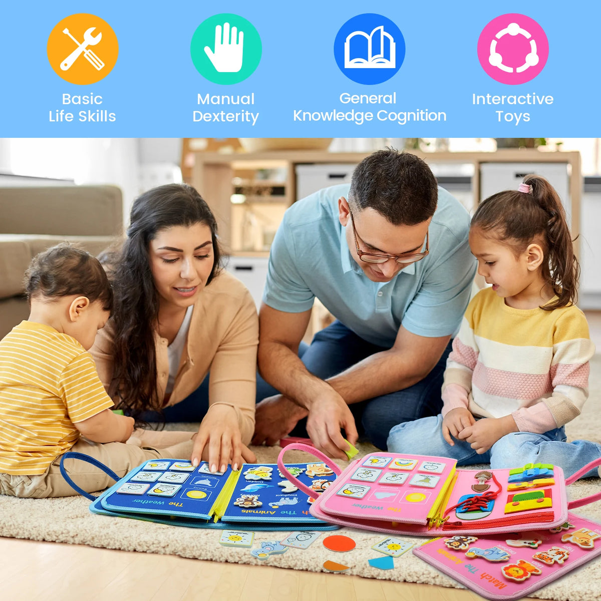 Interactive Montessori Sensory Activity Board